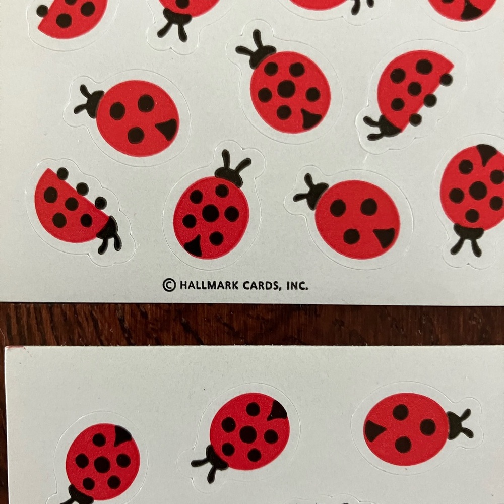 Hallmark Red Ladybug Sticker Sheets - Picture 3 of 3